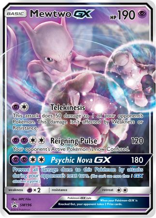 Mewtwo GX (SM196) (Jumbo Card) [Sun & Moon: Black Star Promos] | GnG Games