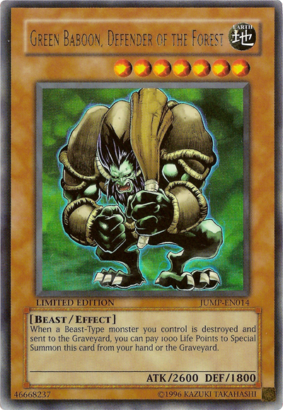 Green Baboon, Defender of the Forest [JUMP-EN014] Ultra Rare | GnG Games