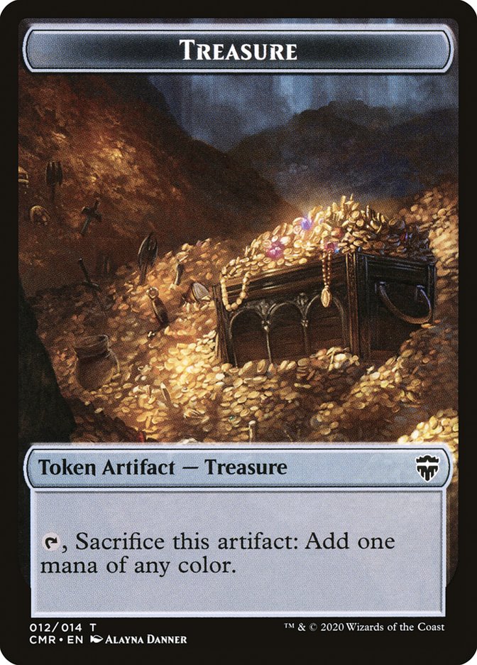 Rock // Treasure Token [Commander Legends Tokens] | GnG Games