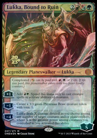 Lukka, Bound to Ruin [Phyrexia: All Will Be One Prerelease Promos] | GnG Games