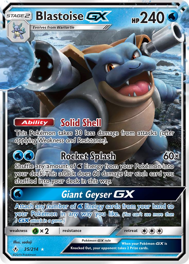 Blastoise GX (35/214) [Sun & Moon: Unbroken Bonds] | GnG Games