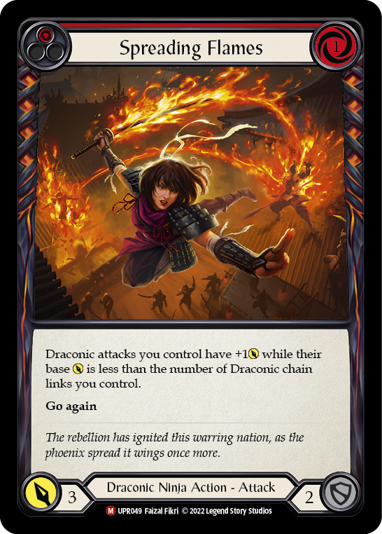 Spreading Flames [UPR049] (Uprising)  Rainbow Foil | GnG Games