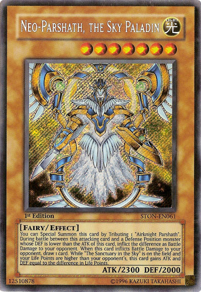 Neo-Parshath, The Sky Paladin [STON-EN061] Secret Rare | GnG Games