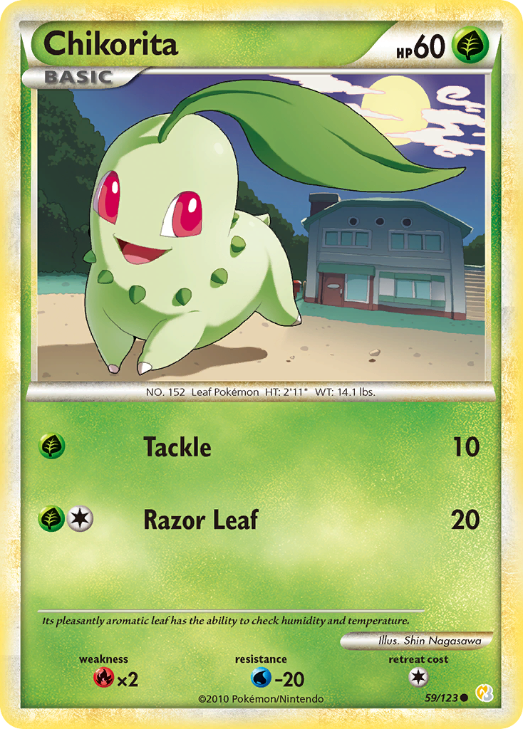 Chikorita (59/123) [HeartGold & SoulSilver: Base Set] | GnG Games