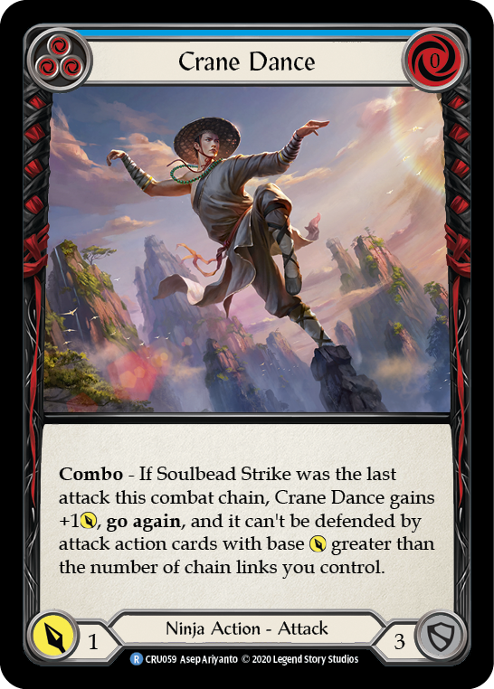 Crane Dance (Blue) [CRU059] 1st Edition Rainbow Foil | GnG Games