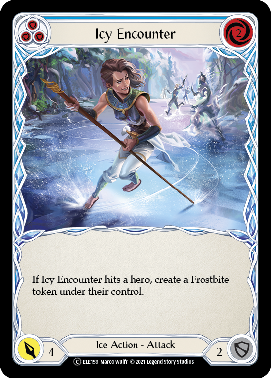 Icy Encounter (Blue) [U-ELE159] Unlimited Rainbow Foil | GnG Games