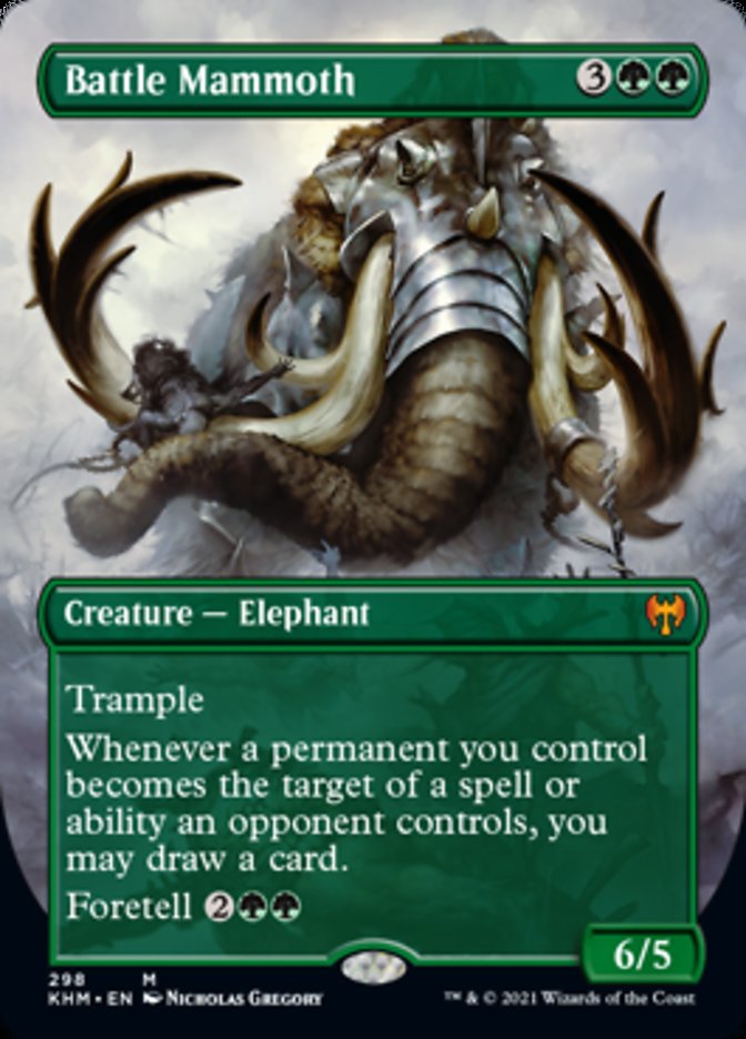 Battle Mammoth (Borderless Alternate Art) [Kaldheim] | GnG Games