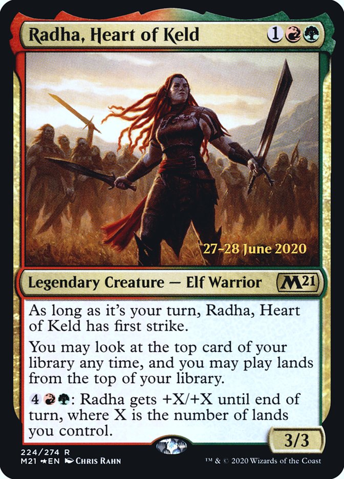 Radha, Heart of Keld  [Core Set 2021 Prerelease Promos] | GnG Games