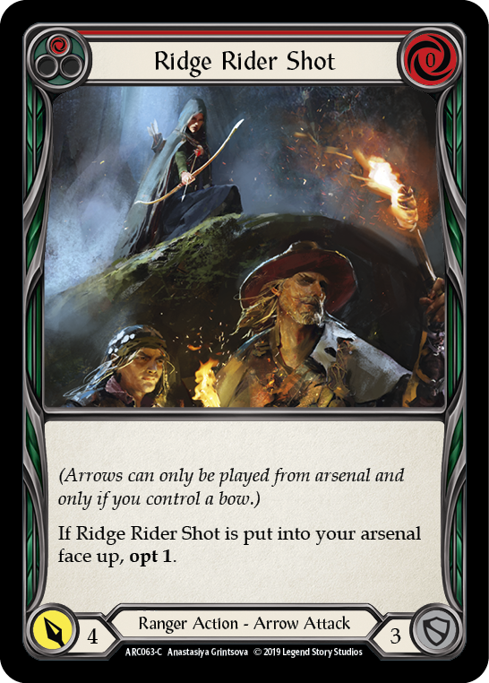 Ridge Rider Shot (Red) [ARC063-C] 1st Edition Rainbow Foil | GnG Games