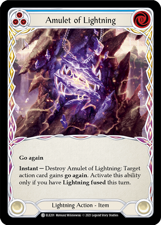 Amulet of Lightning [ELE201] (Tales of Aria)  1st Edition Rainbow Foil | GnG Games