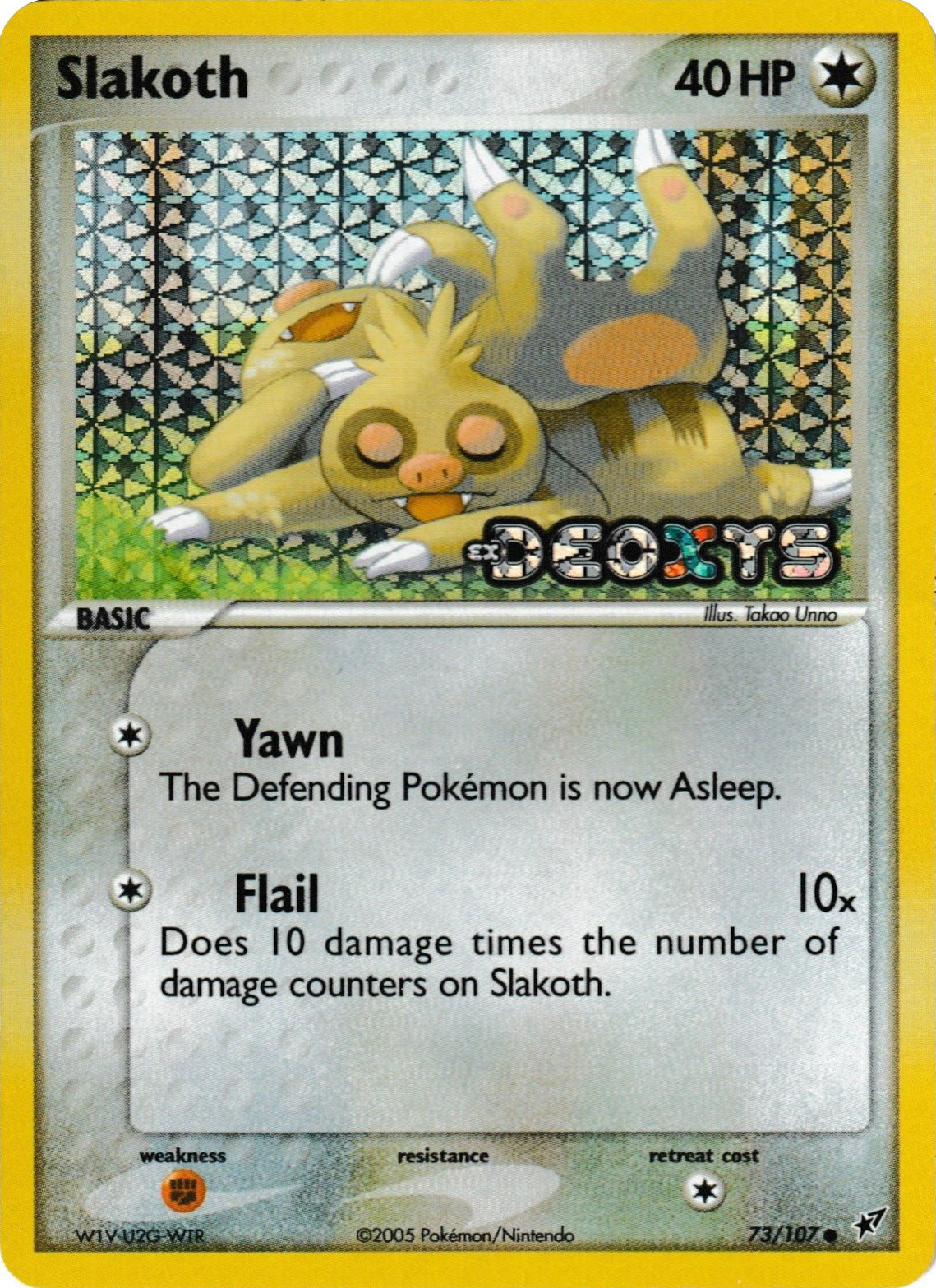 Slakoth (73/107) (Stamped) [EX: Deoxys] | GnG Games