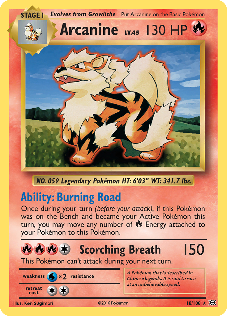 Arcanine (18/108) [XY: Evolutions] | GnG Games