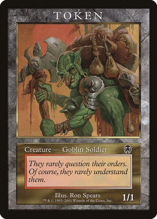 Goblin Soldier Token (Apocalypse) [Magic Player Rewards 2001] | GnG Games