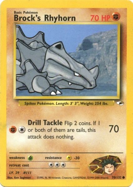 Brock's Rhyhorn (70/132) [Gym Heroes Unlimited] | GnG Games