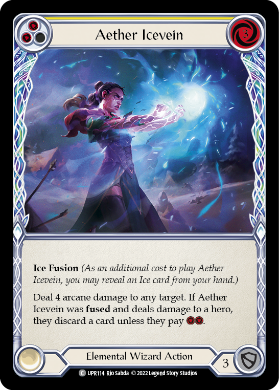 Aether Icevein (Yellow) [UPR114] (Uprising)  Rainbow Foil | GnG Games