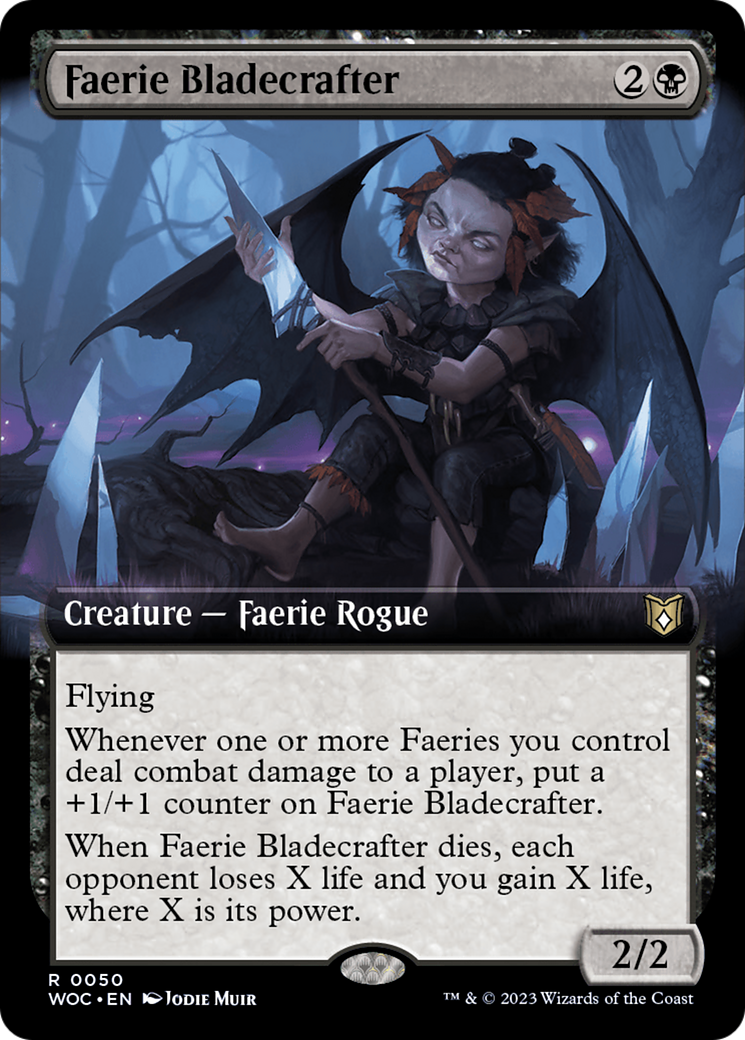 Faerie Bladecrafter (Extended Art) [Wilds of Eldraine Commander] | GnG Games