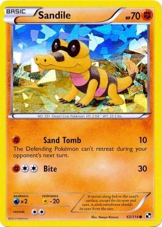 Sandile (63/114) (Cracked Ice Holo) [Black & White: Base Set] | GnG Games