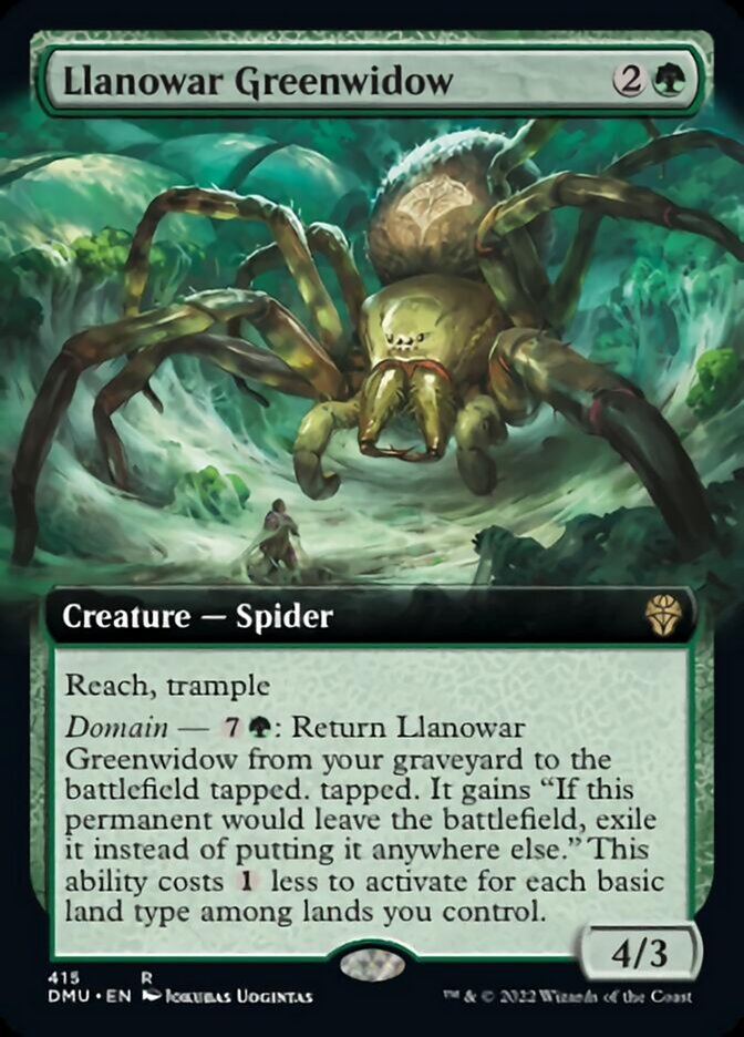 Llanowar Greenwidow (Extended Art) [Dominaria United] | GnG Games