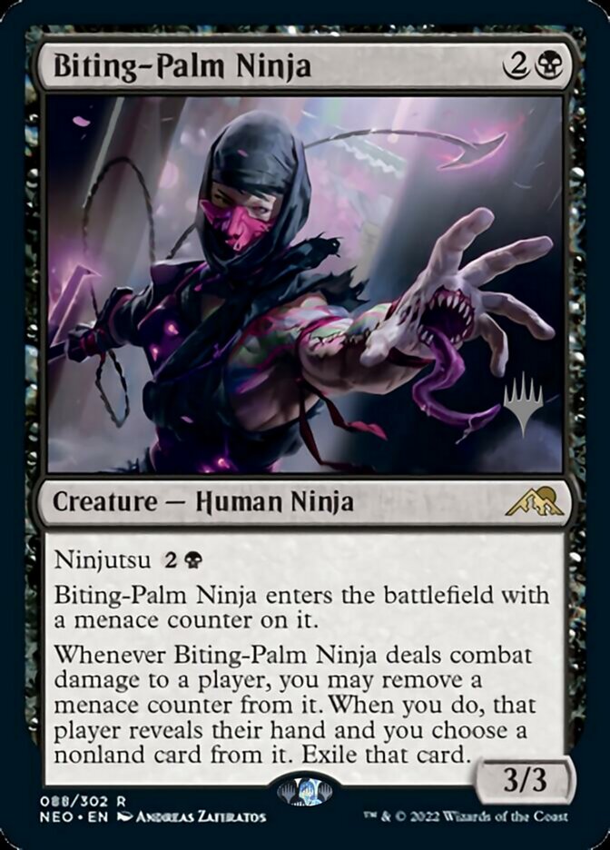 Biting-Palm Ninja (Promo Pack) [Kamigawa: Neon Dynasty Promos] | GnG Games