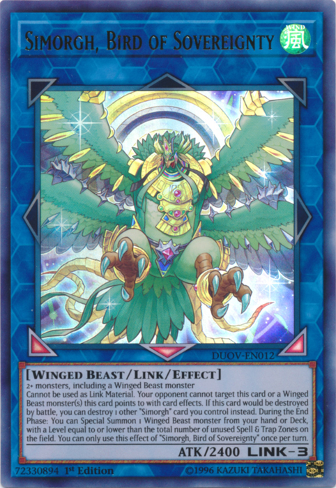 Simorgh, Bird of Sovereignty [DUOV-EN012] Ultra Rare | GnG Games