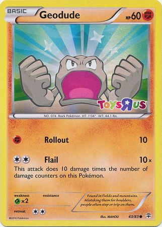 Geodude (43/83) (Toys R Us Promo) [XY: Generations] | GnG Games