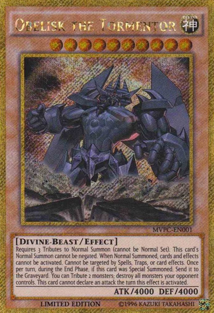 Obelisk the Tormentor [MVPC-EN001] Gold Secret Rare | GnG Games