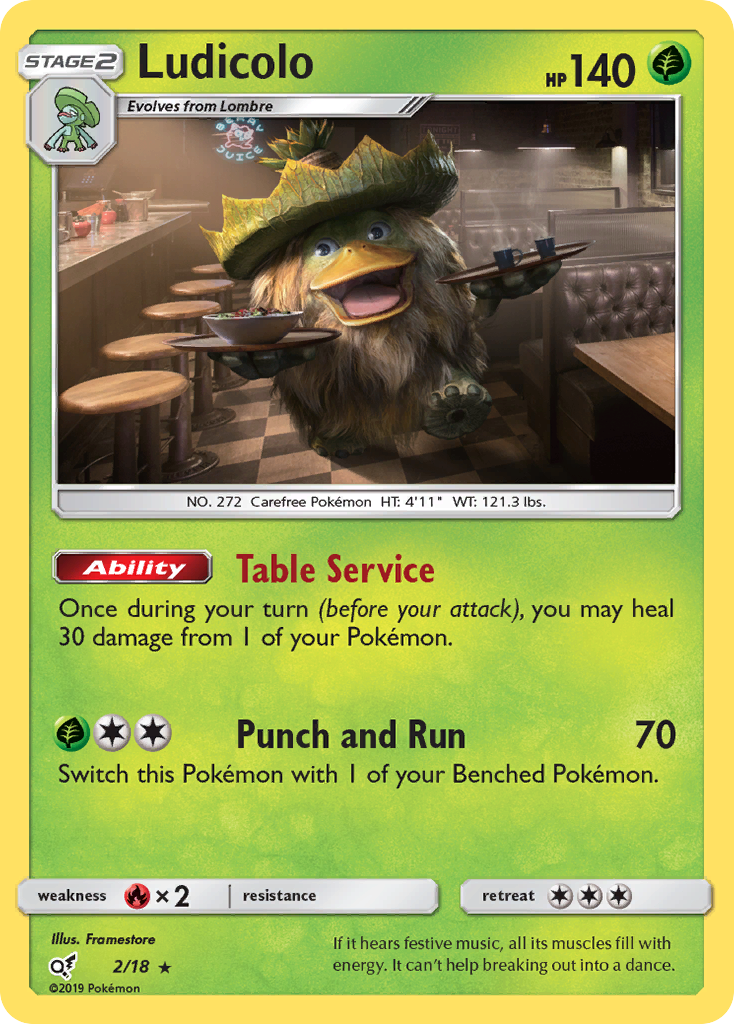 Ludicolo (2/18) [Sun & Moon: Detective Pikachu] | GnG Games