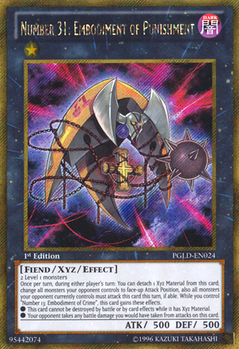 Number 31: Embodiment of Punishment [PGLD-EN024] Gold Secret Rare | GnG Games