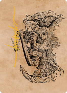 Miirym, Sentinel Wyrm Art Card (Gold-Stamped Signature) [Commander Legends: Battle for Baldur's Gate Art Series] | GnG Games