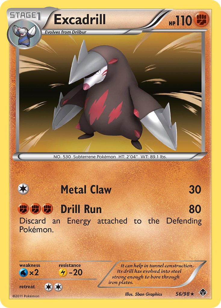 Excadrill (56/98) (Cosmos Holo) (Blister Exclusive) [Black & White: Emerging Powers] | GnG Games