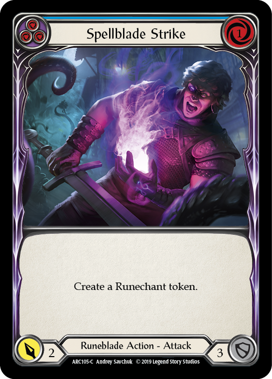 Spellblade Strike (Blue) [ARC105-C] 1st Edition Rainbow Foil | GnG Games