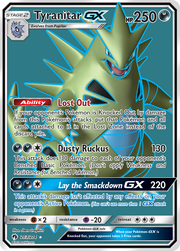 Tyranitar GX (203/214) [Sun & Moon: Lost Thunder] | GnG Games