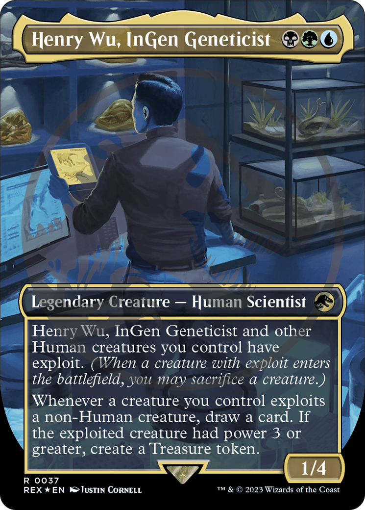 Henry Wu, InGen Geneticist Emblem (Borderless) [Jurassic World Collection Tokens] | GnG Games