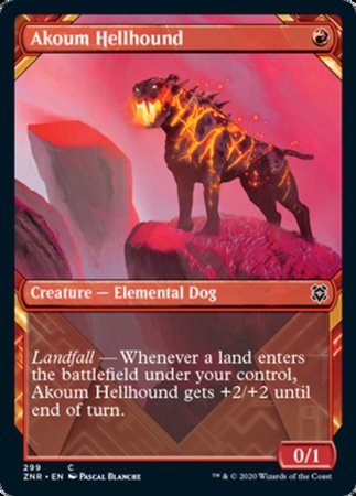 Akoum Hellhound (Showcase) [Zendikar Rising] | GnG Games