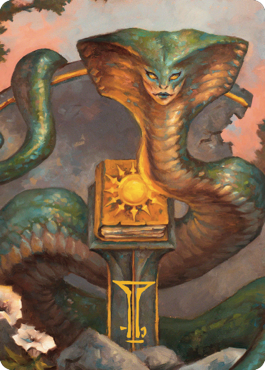 Guardian Naga Art Card (Gold-Stamped Signature) [Commander Legends: Battle for Baldur's Gate Art Series] | GnG Games