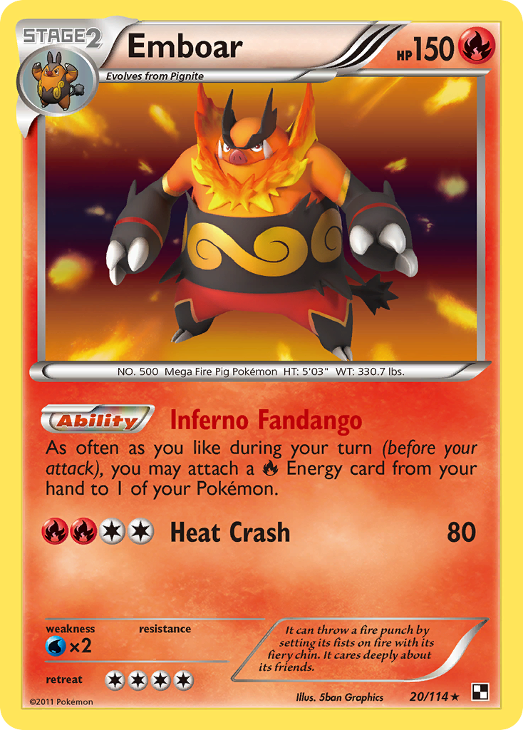 Emboar (20/114) [Black & White: Base Set] | GnG Games