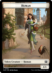 Zombie Knight // Human (6) Double-Sided Token [March of the Machine Commander Tokens] | GnG Games