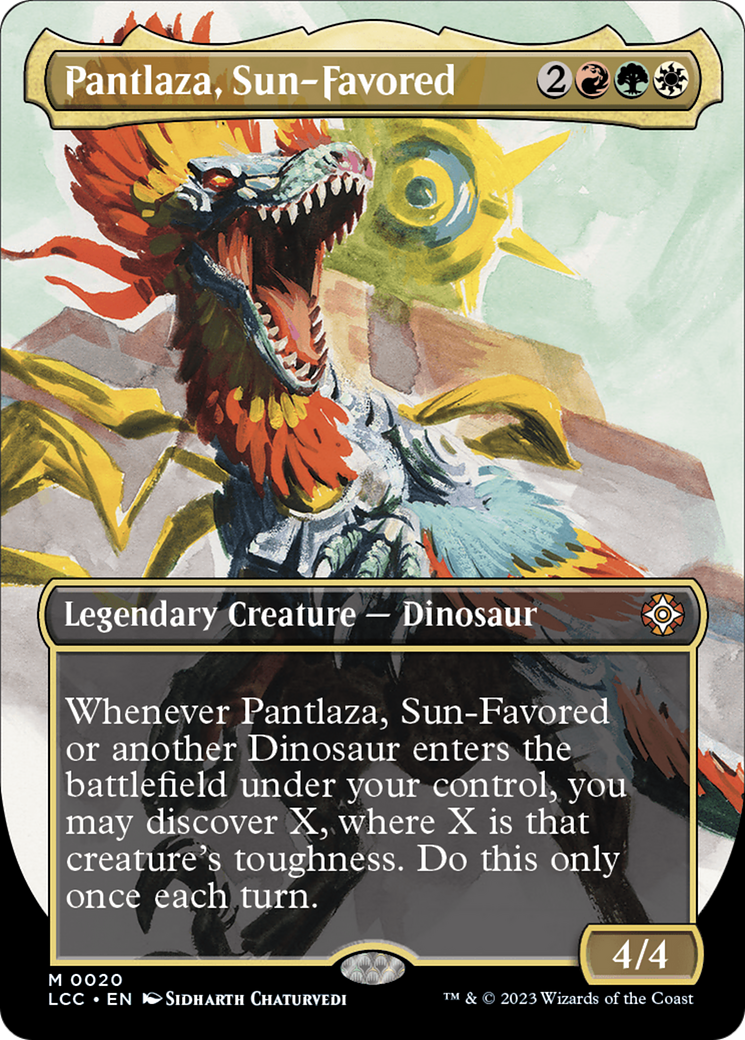 Pantlaza, Sun-Favored (Borderless) [The Lost Caverns of Ixalan Commander] | GnG Games