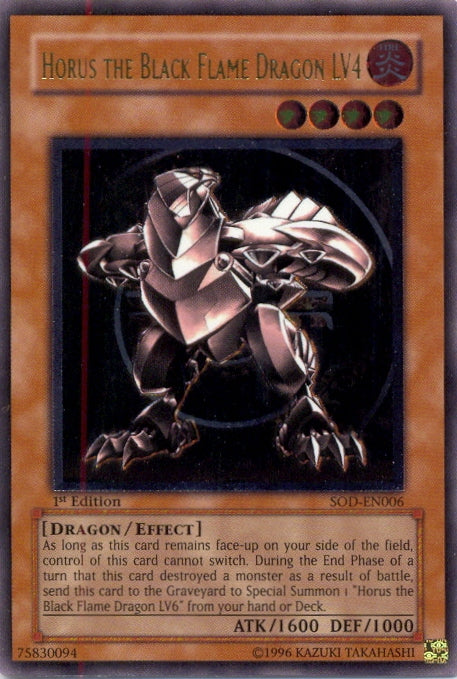 Horus The Black Flame Dragon LV4 (UTR) [SOD-EN006] Ultimate Rare | GnG Games