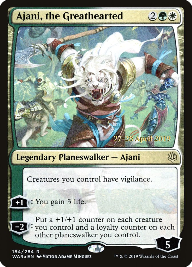 Ajani, the Greathearted  [War of the Spark Prerelease Promos] | GnG Games