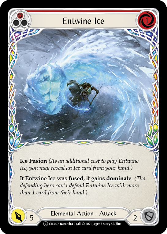 Entwine Ice (Red) [U-ELE097] Unlimited Rainbow Foil | GnG Games