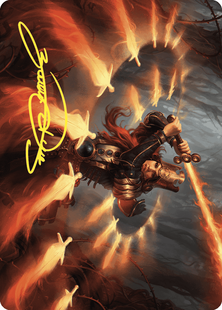 Heartflame Duelist Art Card (Gold-Stamped Signature) [Wilds of Eldraine Art Series] | GnG Games