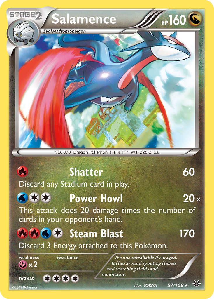 Salamence (57/108) (Theme Deck Exclusive) [XY: Roaring Skies] | GnG Games