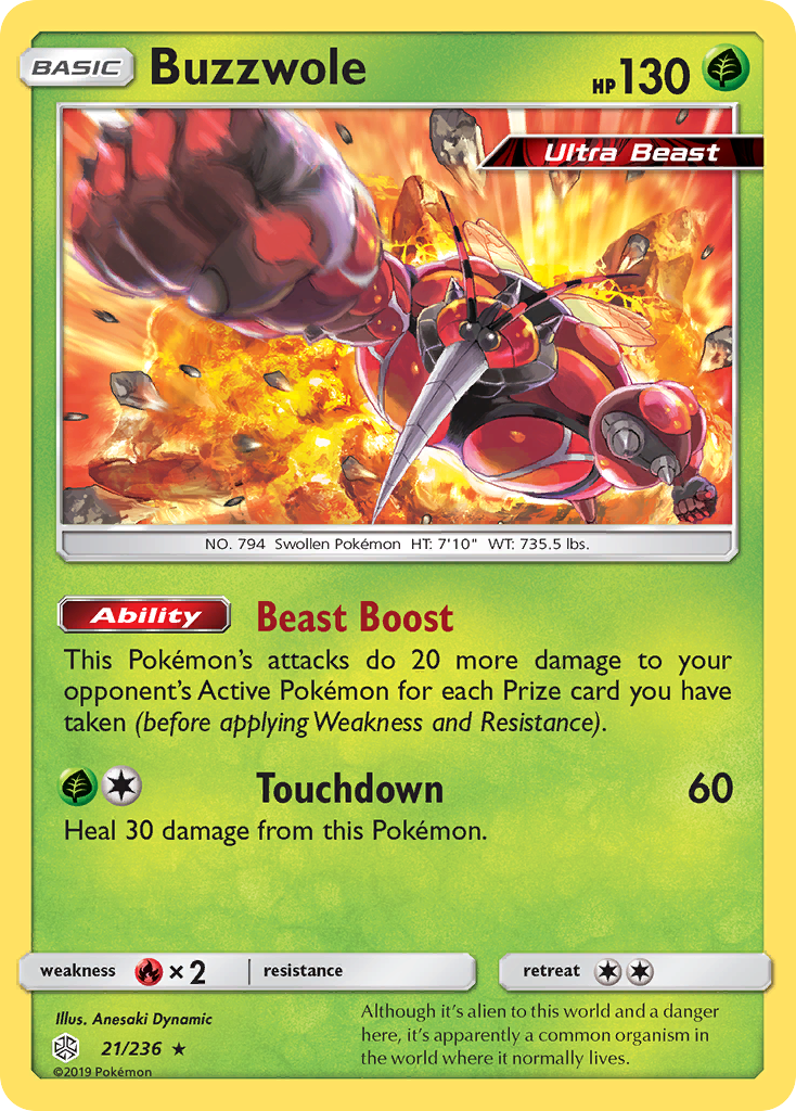 Buzzwole (21/236) [Sun & Moon: Cosmic Eclipse] | GnG Games