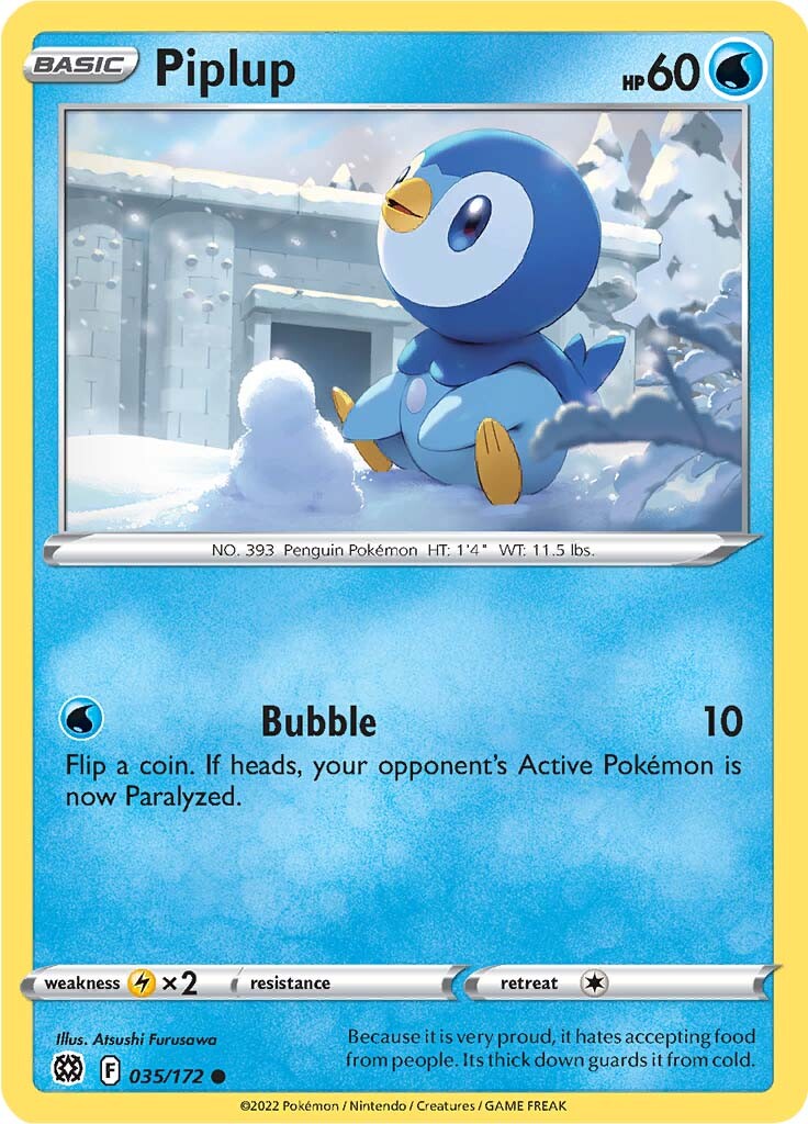 Piplup (035/172) [Sword & Shield: Brilliant Stars] | GnG Games