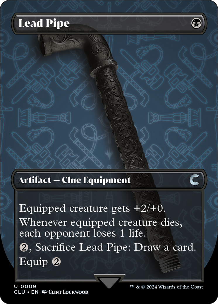 Lead Pipe (Borderless) [Ravnica: Clue Edition] | GnG Games