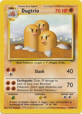 Dugtrio (19/102) [Base Set Unlimited] | GnG Games