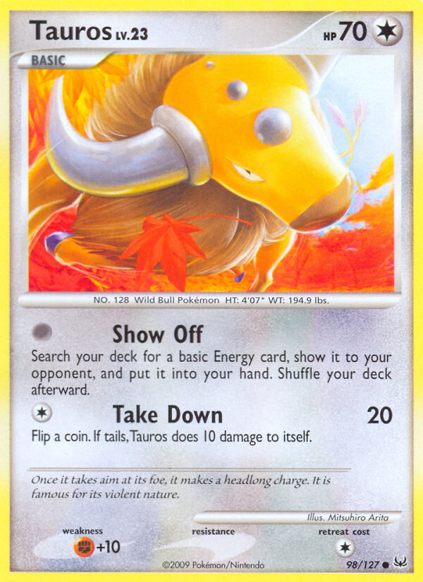 Tauros (98/127) [Platinum: Base Set] | GnG Games