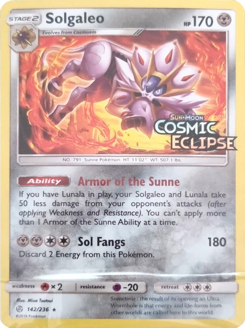 Solgaleo (142/236) (Cosmic Eclipse Stamped) [Sun & Moon: Cosmic Eclipse] | GnG Games