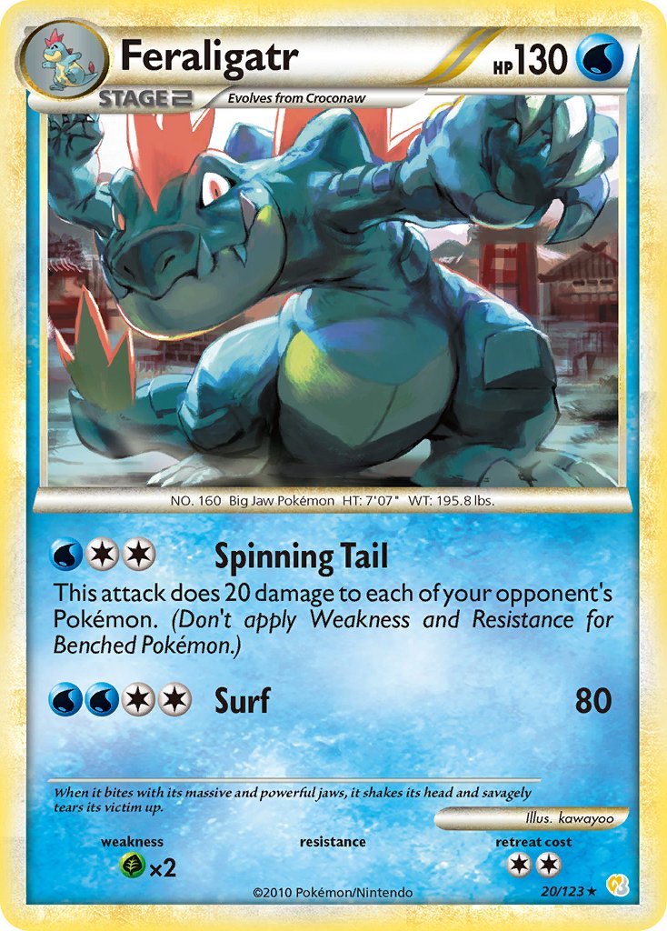 Feraligatr (20/123) (Theme Deck Exclusive) [HeartGold & SoulSilver: Base Set] | GnG Games